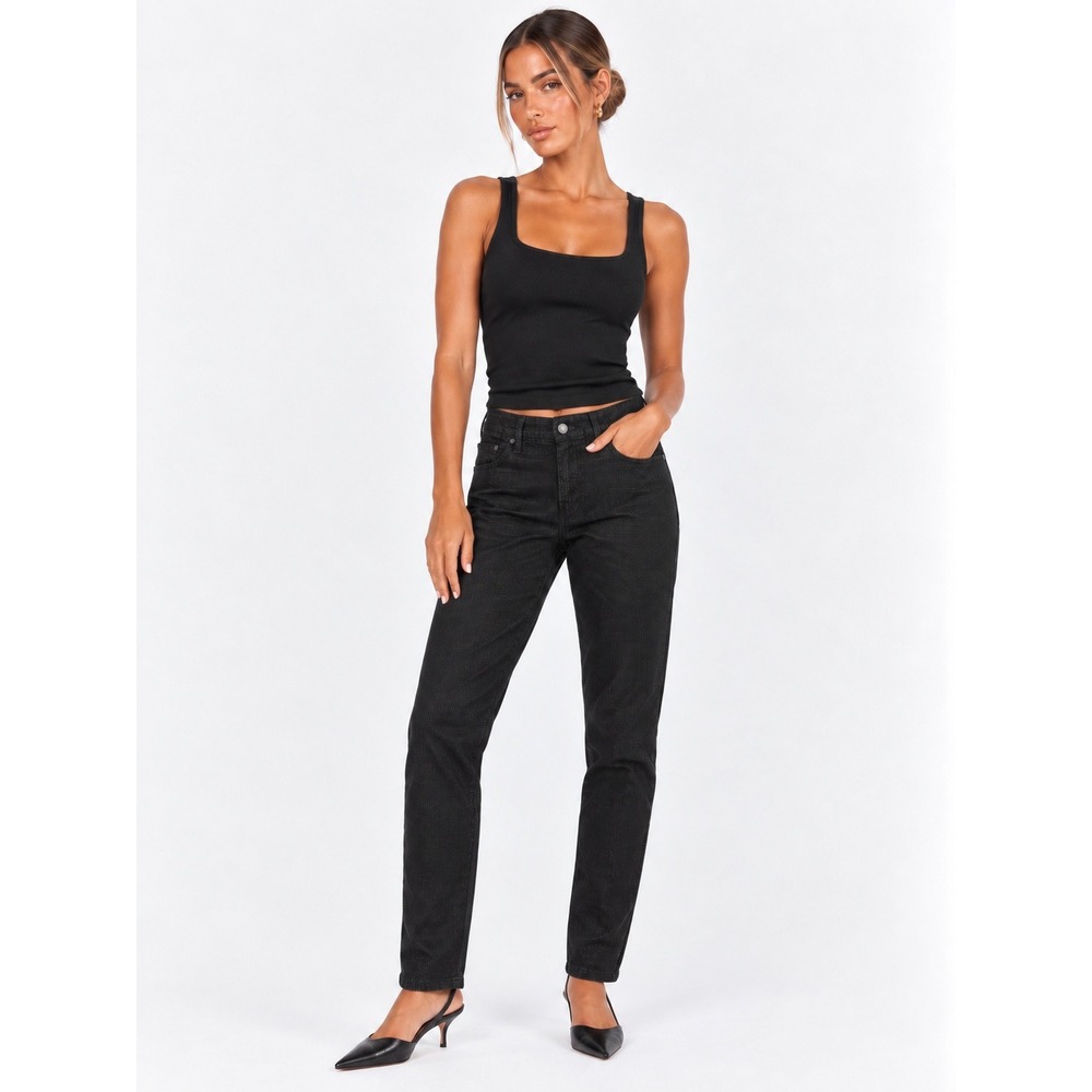 Joe's Jeans Hi Honey High Rise Curvy Skinny Ankle Black Sparkle Pants Size 29